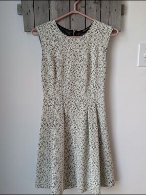 Dynamite Cream Dress with Black Floral Print